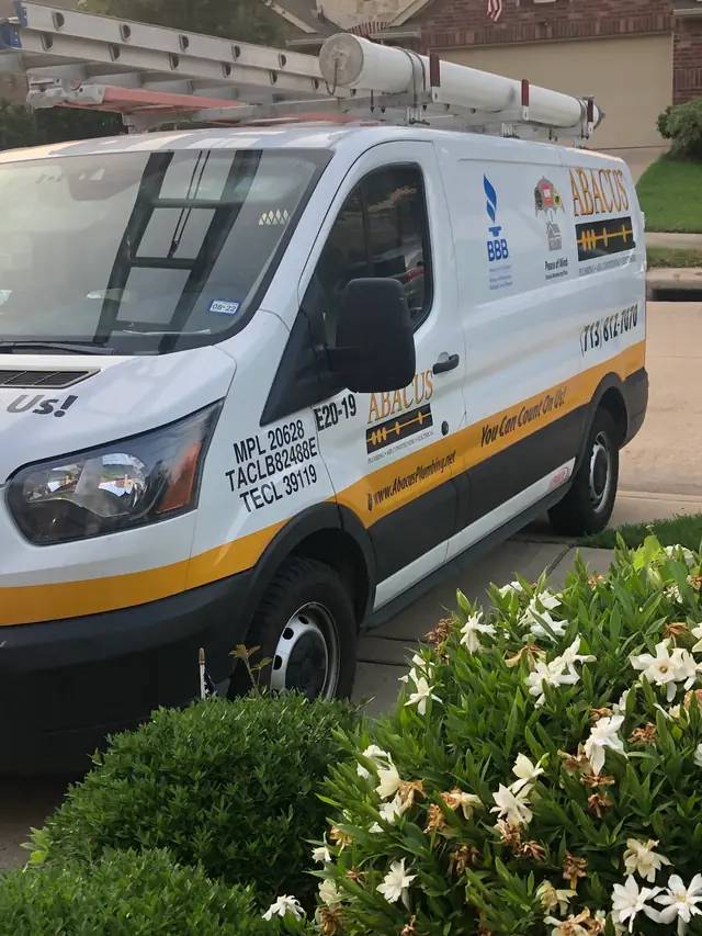 Abacus branded service van at a residential home